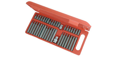 40PC HEX SPLINE AND TORX BIT SET