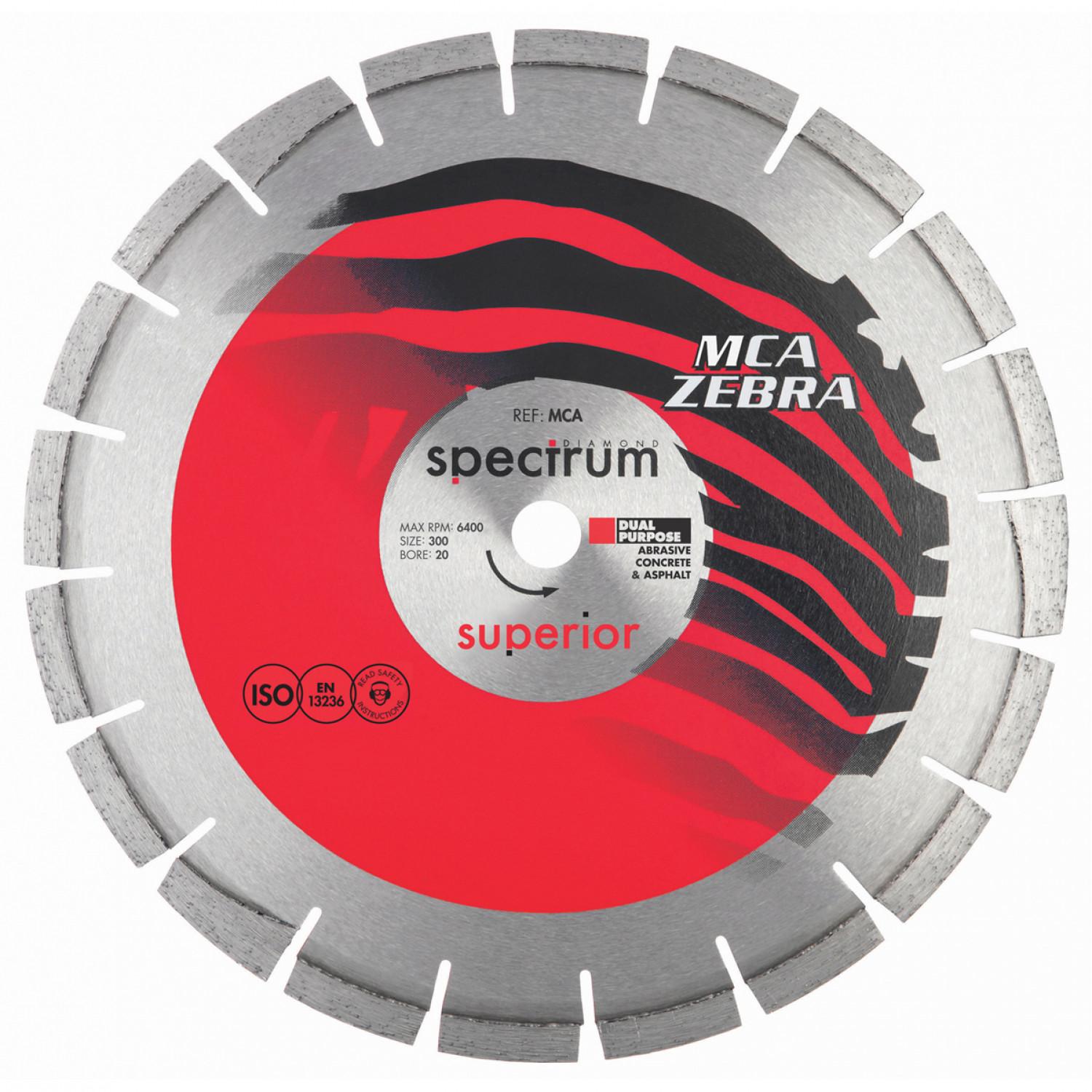 ZEBRA ABRASIVE 150MM DIAMOND DISC 22.2MM BORE