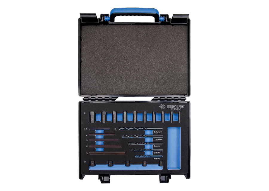 KING TONY 11225SQE 25PC SCREW EXTRACTOR AND DRILL SET