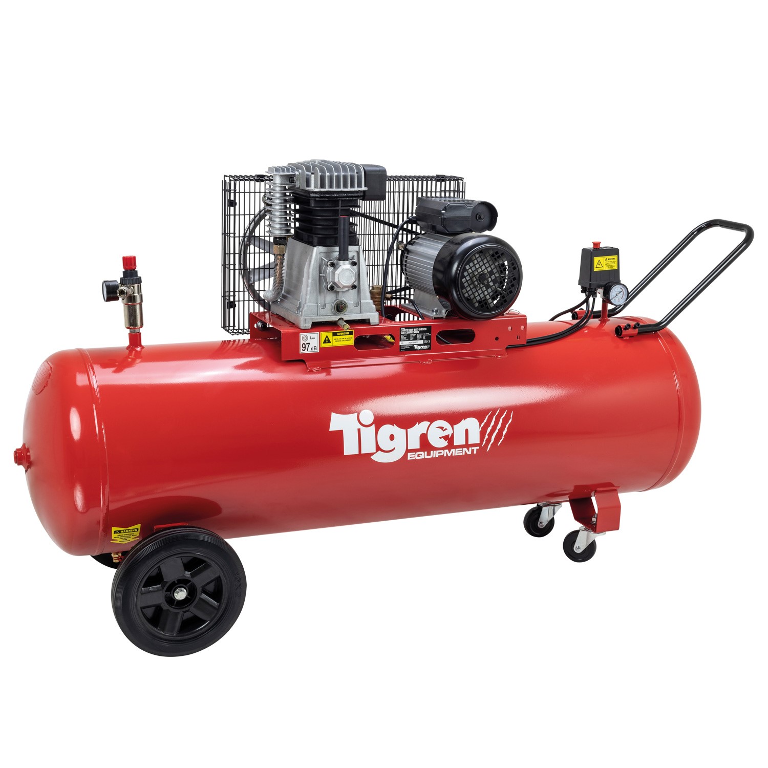 04394 TIGREN 200LTR 3HP BELT DRIVEN COMPRESSOR